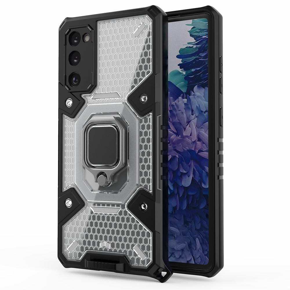 Tough Heavy PC+TPU Hybrid Kickstand Protective Phone Case with Holder Grip Magnetic Metal for Samsung Galaxy S20 FE 2022/S20 FE 4G/S20 FE 5G/S20 Lite - White Tough Heavy PC+TPU Hybrid Kickstand Protective Phone Case with Holder Grip Magnetic Metal for Samsung Galaxy S20 FE 2022/S20 FE 4G/S20 FE 5G/S20 Lite - White